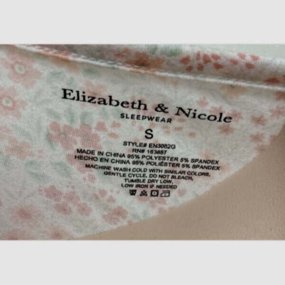 ELIZABETH & NICOLE Women's Nightgown Sleepwear Peach Melba Floral Size Small NWT - Picture 5 of 6